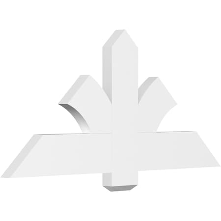 Ekena Millwork Redmond Architectural Grade PVC Gable Bracket, 48"W x 22"H x 2"D x 6"F, 11/12 Pitch GBP048X22X0206RED00